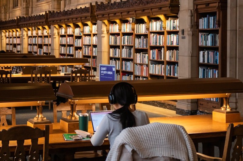 Student with documents